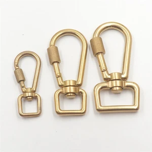 Chinese Supplier Good Price Solid Brass Swivel Snap Clasp Hook Clip with Screw Lock