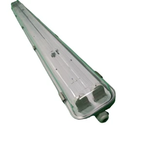 2x18W 2x36W LED Tri-Proof Batten Light Fixture IP65 Full PC Double Tube 4ft 5ft 1.2m 1.5m T8 Fluorescent Tri Proof Warehouses
