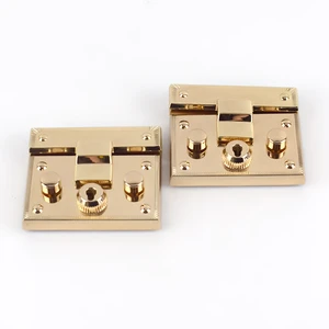 Meetee KY2187 Rectangle Gold Bag Closure Hook Buckles Hardware Alloy Lock Buckle for Handbags Woman Bag Lock Accessories