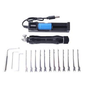 Electric Lock-Picking Tool Portable Pick Gun Toolkit Lock PIck Set Locksmith Supplies Repair Tools (USB Rechargeable)