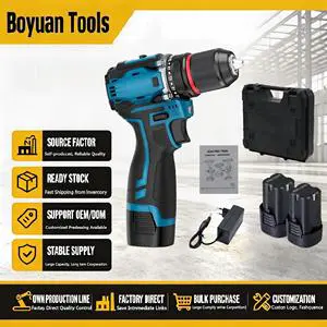 Portable Cordless Drill Multifunction Electric Impact Drill Rechargeable Battery Power Screwdriver Kits Combination Tool Set OEM