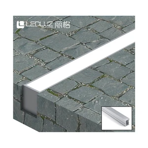 Ledluz 21*12 mm U Shape Underground Lamp Groove Inground Light Recessed Led Floor Led Aluminum Profile for Floor Lighting