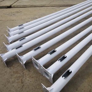 Cast Iron and Steel Lamp Post for Solar Outdoor Lighting, Street Lights Pole with CCTV, Smart Pole, and Beacon