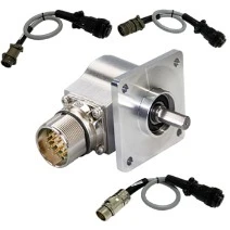 American Avtron Av6m Rotary Encoder Connector Round End Horizontal Orientation Model Av6m