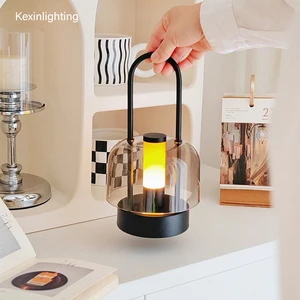 USB Rechargeable Cordless Touch Control Eye Caring Table Lamp Adjustable Color Temp/Brightness Flexible Acrylic Shade Simple