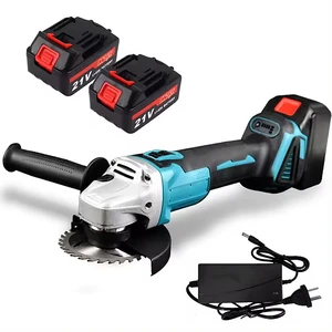 20V High Power Brushless Motor Angle Grinder Industrial Cordless Cutting Grinding Polishing Tool 4 Level Speed Adjust Lithium