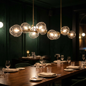Elegant Creative Clear Glass Bubble Horizontal Pendant Lamp