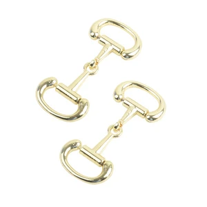 Factory Manufacture Metal Horsebit Hook Bag Buckle Custom Brass Bag Buckle