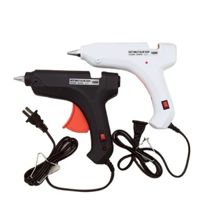 Black White Electric Hot Melt Glue Gun , Hot Pistol 100W Hot Melt Glue Gun With Blister Card Packaging