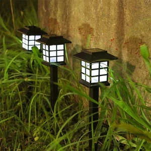 7 Colors Change Solar Garden Lamp Small House Design Outdoor Waterproof Landscape Path Driveway Walkway Pathway Villa
