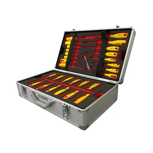 48pcs 1000V Vde Insulated Electrical Maintenance Tool Hand Tool Box Set Insulated Tool Set with case