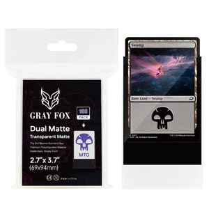 1000pcs Gray Fox Premium Rough Textured Matte Clear Custom Outer Sleeves Triple Sleeving Card Sleeves 100% PP 100 Micron