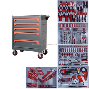 5-Drawer Tool Cabinet Metal Tool Storage Chest with Lock Tool Box Organizer Garage Workshop Use Tool Box Cabinet OEM Tool Sets