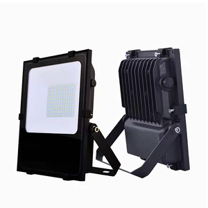 LED Flood Light Outdoor 100W IP66 Waterproof 6000K Daylight Black Aluminum 120 Beam Angle 330 Rotatable Bracket AC Landscape ETL