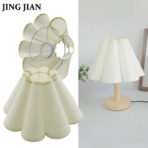 Modern Minimalist Handmade Customized Color Cone Pleated Fabric Table Lamp Lampshade With Light Covers