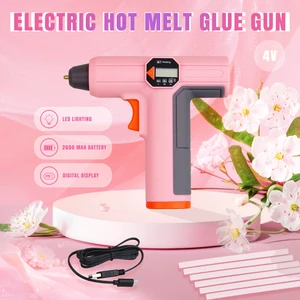Automatic Glue Feeding Electric Hot Melt Glue Gun Cordless Digital Diaply Temperature Glue Gun