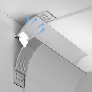 No Suspended Ceiling LED Profile Light Curved Shape Aluminum T5 Groove Profile Lamp Wall Washing Trough for Anodizing Square
