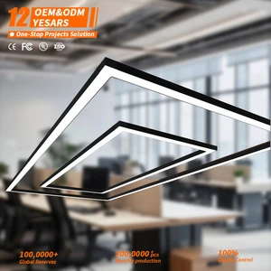 Suspended Ceiling Gym Rectangle Led Linear Light Aluminum 1200mm 36w 72w Led Linear Light