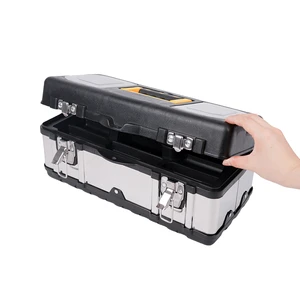 Toolbox with Multi Tray Resistant Heavy Duty Plastic Toolbox With Customizable OEM Rugged Shell Outdoor Plastic