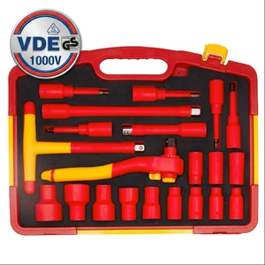 VDE 1000V 1/2inch Certified 21PCS Insulated Tool Set Industrial Grade Cr-V Electrician Tool Kit OEM 3-Year Warranty