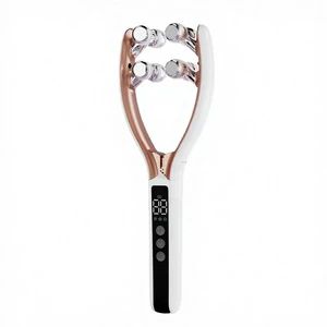 New Trends Face Lifting V Shaping Facial Device Microcurrent Roller Skin Firming Tightening Face Neck Lifting Massager LED Light