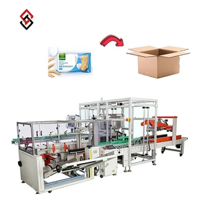 Automatic Electric Case Packing Machinery for Food Beverage Labeling Digital Features Pick Place Case Packer for Irregular Shape