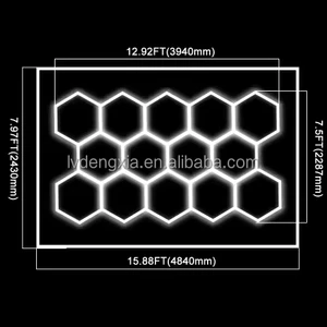 Factory Direct Sale Hexagon Led Light the Hive Design Led Light for the Car Care Equipement Room and Workshop
