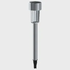 luz solar led ambiental para csped, acero inoxidable, 6500k; ilumina jardines y reas exteriores con eficiencia energtica.