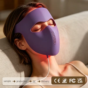 Ergonomic 4D Red Light Therapy Silicone Mask for Face Contour Lifting and Skin Tightening Effect