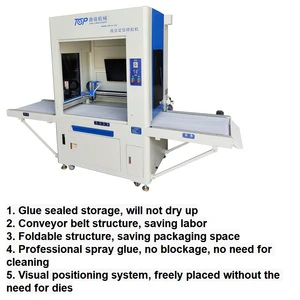 Automatic Leather Gluing Machine With Camera Searching New Condition Core Components Inclu