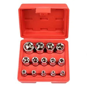 14-piece E-type Sleeve Set 6-angle plum Blossom-type Hexagonal Spline Sleeve Combination Special Tools