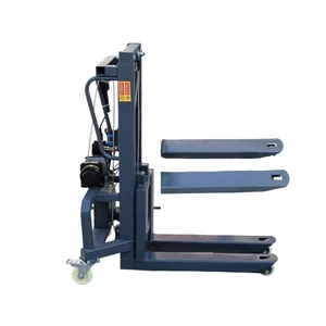 Portable Self-Loading Electric Forklift With Stage Light Box Mini Self-Climb Forklift Mounted On Small Pallet Truck