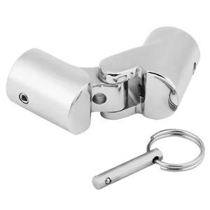 Marine Stainless Steel 316 Ship Tube 1-inch Pipe Pin Rotary Coupling Hinge Joint Connector
