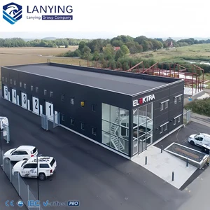 Commercial Steel Warehouse Workshop Hangar Hall Steel Structures 4S Car Showroom