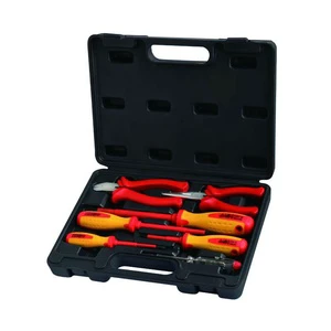 7pcs Insulated Hand Tools, Electrician Special Tools Kit in Plastic Tool Set