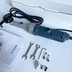 Mini Corded Electric Angle Grinder 220V Brushed Motor Multi-Function for Marble Tile Stone Cleaning Cutting Polishing