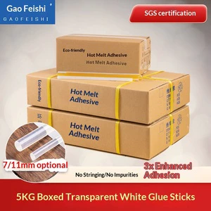 Transparent White Hot Melt Glue Stick 7mm 11mm High Viscosity Handmade Glue Gun Compatible Multi-Material Bonding Wholesale Box