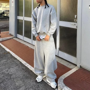 Custom Plain Sportswear Plus Size Sweat Suits Cotton Fleece Sweatshirts Unisex Sweatpants And Sweatshirt Sets Tracksuit For Men