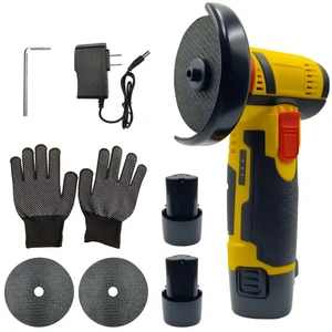 Cordless Angle Grinder with 2 Li-Ion Batteries, Fast Charger & Full Accessories, 3-Speed for Home Renovation & Polishing