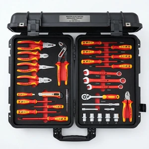 26 Piece Master Electrician Insulated Toolkit VDE 1000V Approved Hand Tool Set in Heavy Duty Carrying Case