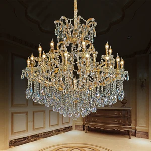 Wedding Crystal Chandelier Candle Pendant Light European Traditional Ceiling Light for Villa Chapel Banquet Hall Event Decor