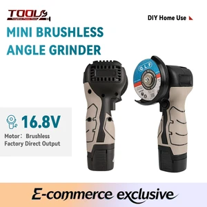 16.8V Rechargeable Lithium Battery Electric Angle Grinder Polisher 100mm Disc Brushed Motor For Surface Conditioning And Cutting