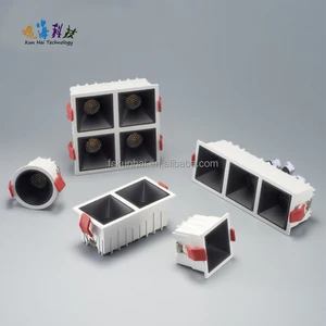 LED Embedded Line Light Grille Light Commercial Household Light Black Reflective Cup KH-OC-TH-107-3W