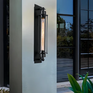 Boutique Recommended Bar Coffee Shop Balcony Staircase LED Industrial Wind Iron Art Alcatraz Island Flute Modern Hotel Wall Lamp