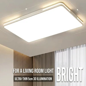60W 3CCT Iron & Acrylic LED Round Ceiling Light with Tri Proof IP33 Modern Design for Bedroom