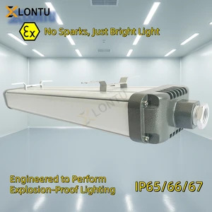 IP65 20W 40W 60W Aluminum Explosion Proof LED Linear Light for Dangerous Places AC 220V 100000 Hours Lifespan