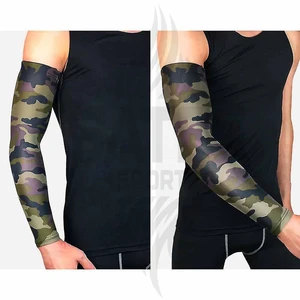 Outdoor Sports Gym Compression Arm Sleeve Sets Spandex/Polyester Unisex Elbow Protector Wristband Pad High Quality