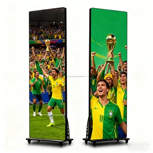 Commercial LED Video Wall Screen 640x1920mm Poster LED Stand Display Indoor Led Panel WiFi Full Color Advertising manufacturer