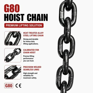 EN818 T8 G80 Short Link /Round Link Hoist Load Lifting Chain 7MM