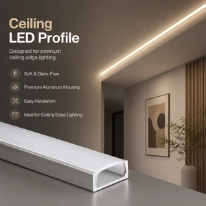 Easy Install Surface Mounted LED Aluminum Light Groove Profile for Home Kitchen Cabinet Wardrobe Strip Lighting Decor